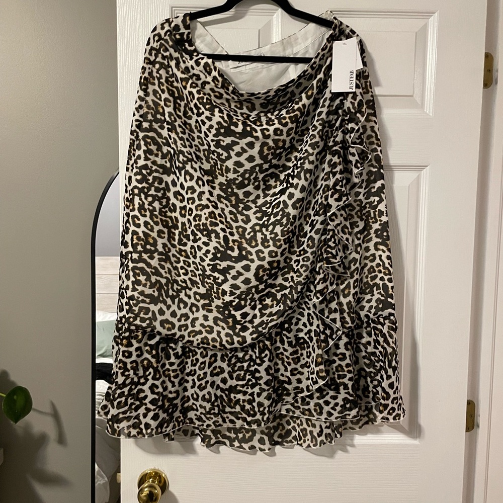 JustFab Leopard Print Skirt